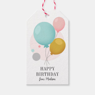 Colorful Balloons Persoonlijk Happy Birthday Cadeaulabel