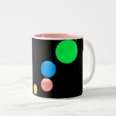 Colorful Balls Tweekleurige Koffiemok (Voorkant rechts)
