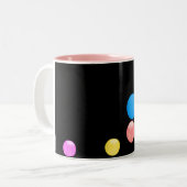 Colorful Balls Tweekleurige Koffiemok (Voorkant links)