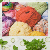 Colorful Balls van Yarn Theedoek (Gevouwen)