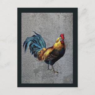 Colorful Bantam Rooster Briefkaart
