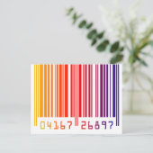 Colorful Barcode-Briefkaart Briefkaart (Staand voorkant)