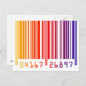 Colorful Barcode-Briefkaart Briefkaart (Voorkant / Achterkant)