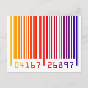 Colorful Barcode-Briefkaart Briefkaart