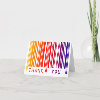 Colorful Barcode Dank je wel Bedankkaart