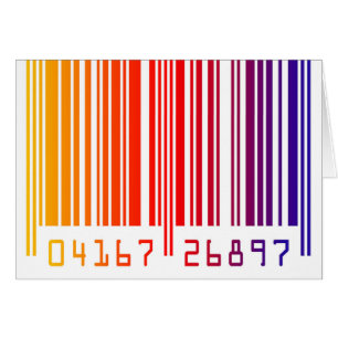 Colorful Barcode Note Kaart
