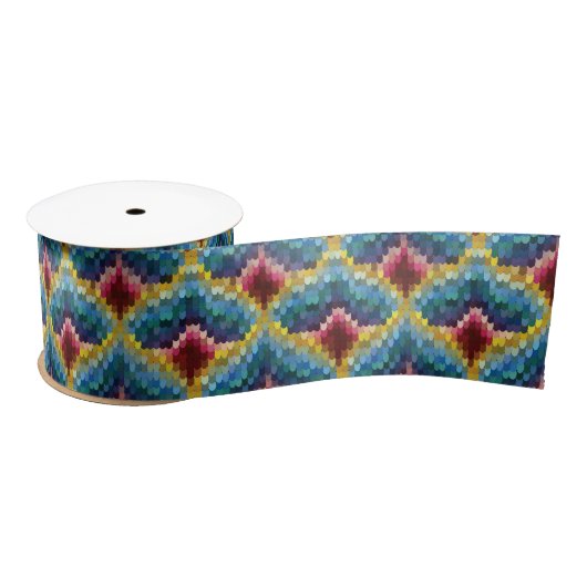 Colorful Bargello Embroidery Boho Chic Pattern Lint (Spoel)