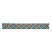 Colorful Bargello Embroidery Boho Chic Pattern Lint (Voorkant)