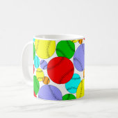 Colorful Baseball Pattern Coffee Mug (Devant gauche)