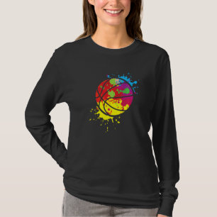 Colorful Basketball Ball Sports Player Team Coach T-shirt