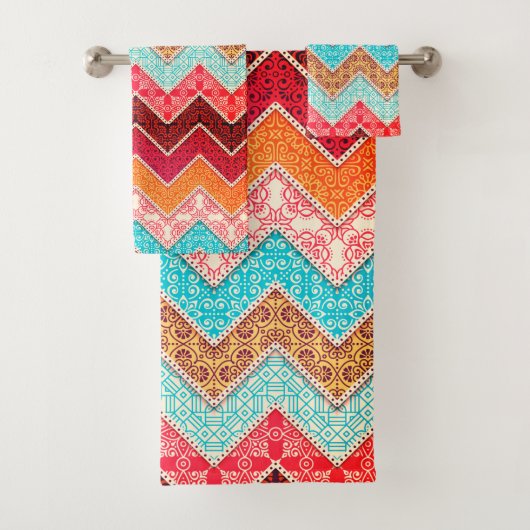 Colorful Bath Towelset Bad Handdoek (Insitu)