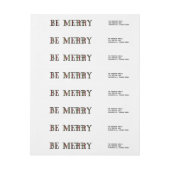 Colorful Be Merry Holiday Labels (Vel)