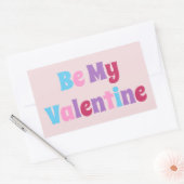 Colorful be mijn Valentijn Rechthoekige Sticker (Envelop)