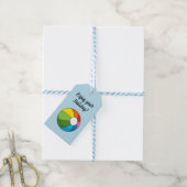 Colorful Beach Ball | jouw tekst toevoegen Cadeaulabel (Met Touw)