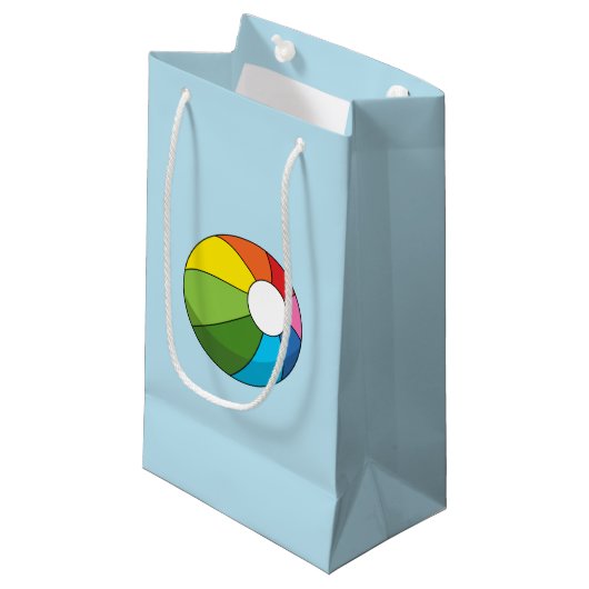 Colorful Beach Ball Klein Cadeauzakje (Voorkant Gekanteld)