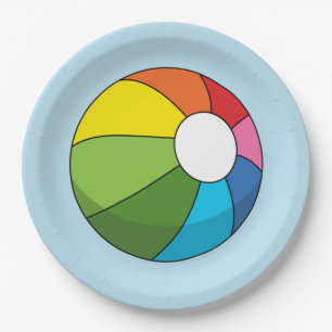 Colorful Beach Ball Papieren Bordje