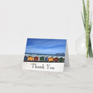 Colorful Beach Huts van het Zee Hartelijk dank Bedankkaart