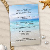 Colorful Beach Post Mariage Fête Invitation