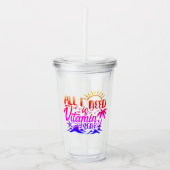 Colorful Beach Thleed  Acryl Drinkbeker (Voorkant)