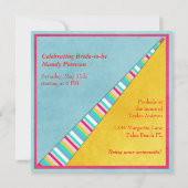 Colorful Beachtime Bachelorette Party Kaart (Achterkant)