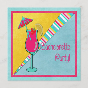 Colorful Beachtime Bachelorette Party Kaart