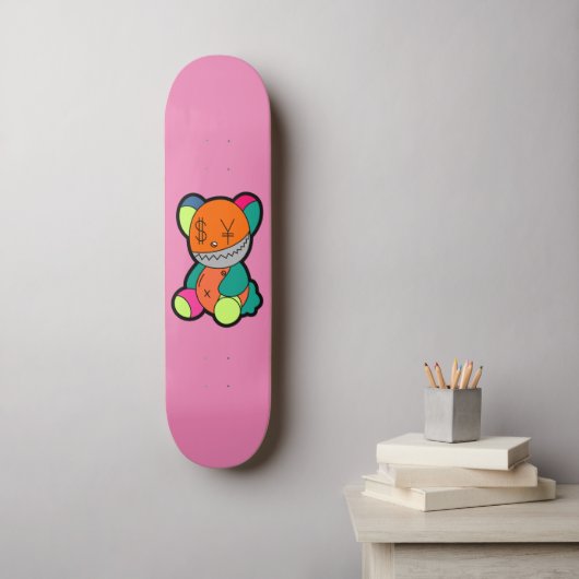 Colorful bear skateboard (Muurkunst)