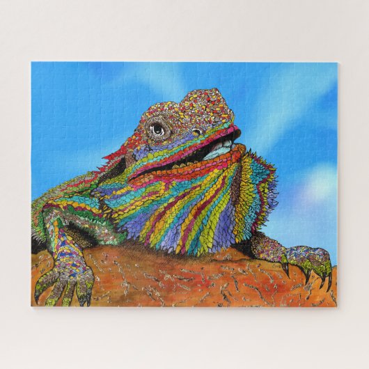 Colorful Bearded Dragon Puzzle - 520 Piece (Horizontal)