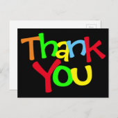 Colorful Bedankt Briefkaart (Voorkant / Achterkant)