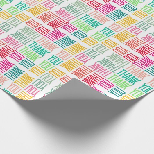 Colorful Bedankt Cheerful Appreciation Gift Wrap Cadeaupapier (Hoek)