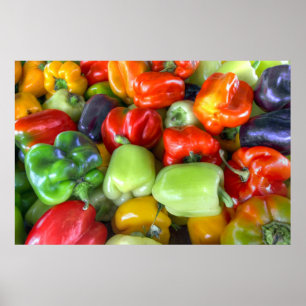 Colorful Bell Peppers Poster