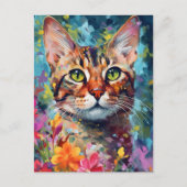 Colorful Bengal cat Briefkaart (Voorkant)
