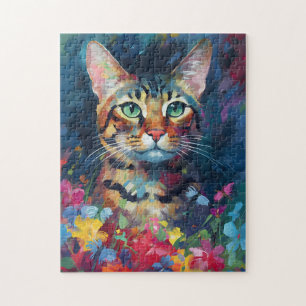 Colorful Bengal cat Legpuzzel