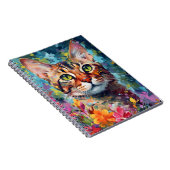 Colorful Bengal cat Notitieboek (Rechterzijde)