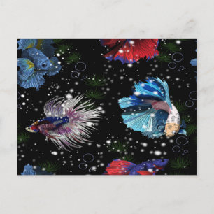 Colorful Betta Fish Briefkaart