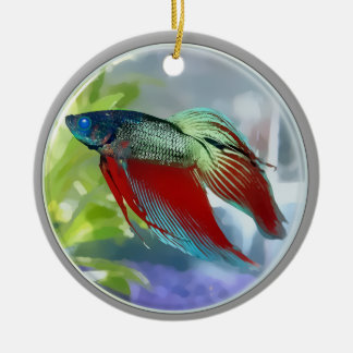 Colorful Betta Fish in een bubbeltje Keramisch Ornament