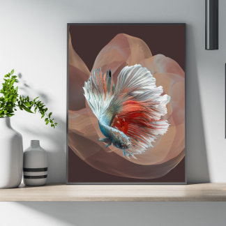 Colorful betta Poster