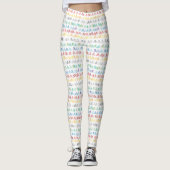 Colorful Bicycle Pattered Leggings (Voorkant)