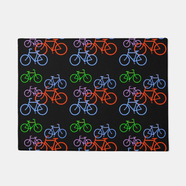 Colorful Bicycles Pattern Deurmat (Voorkant)