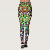 Colorful Bicycles Pattern - Leggings van de fietse (Achterkant)