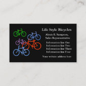 Colorful Bikes Bicycle Business Sjabloon Visitekaartje (Voorkant)