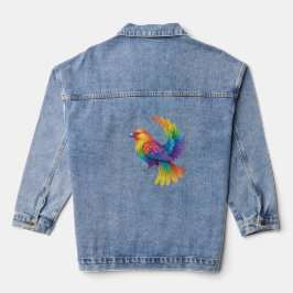 Colorful Bird Denim Jacket
