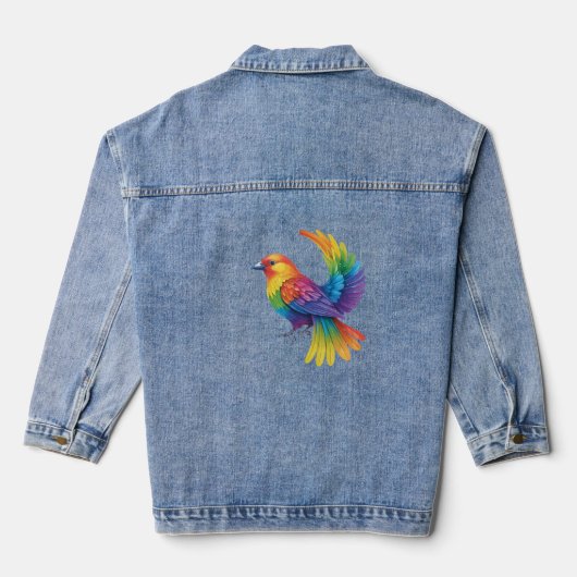 Colorful Bird Denim Jacket (Achterkant)