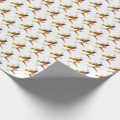Colorful  Bird Illustration Pattern Cadeaupapier (Hoek)