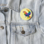 Colorful Bird Ronde Button 5,7 Cm (In situ)