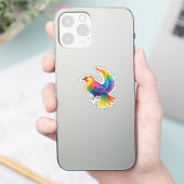 Colorful Bird Sticker (Telefoon)