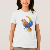 Colorful Bird Tri-Blend Shirt (Voorkant)
