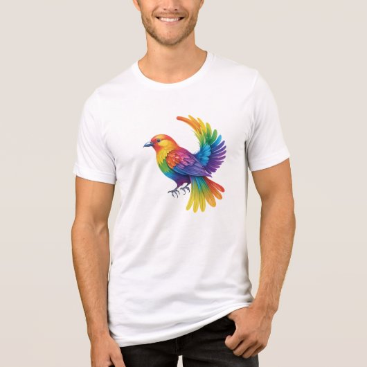 Colorful Bird Tri-Blend Shirt (Voorkant)