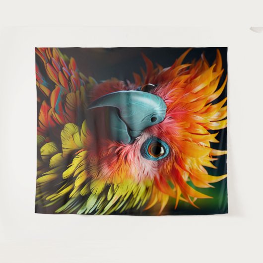 Colorful Bird Wandkleed (Voorkant (horizontaal))