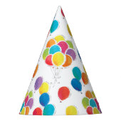 Colorful Birthday-ballonnen Feesthoedjes (Voorkant)
