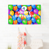 Colorful Birthday-ballonnen Spandoek (Insitu)